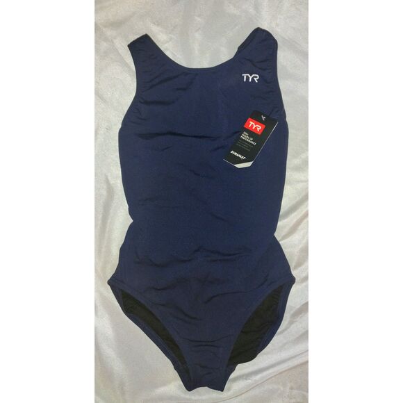 NWT TYR Durafast One Solid Maxfit Swimsuit Size S UPF 50+ Athletic Swim Team - Picture 1 of 7
